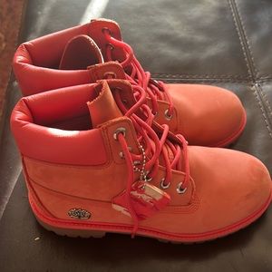 Pink Kids Timberland Boots